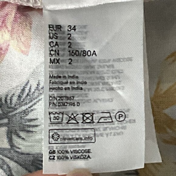 Divided Dress Womens Sz 2 Sundress Floral Zip Feminine Summer Travel Beach‎ - Picture 12 of 13